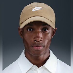 Nike Club Unstructured Futura Wash Strapback Hat CD4 Beige Medium/Large